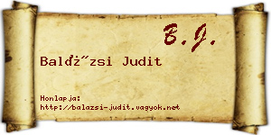 Balázsi Judit névjegykártya